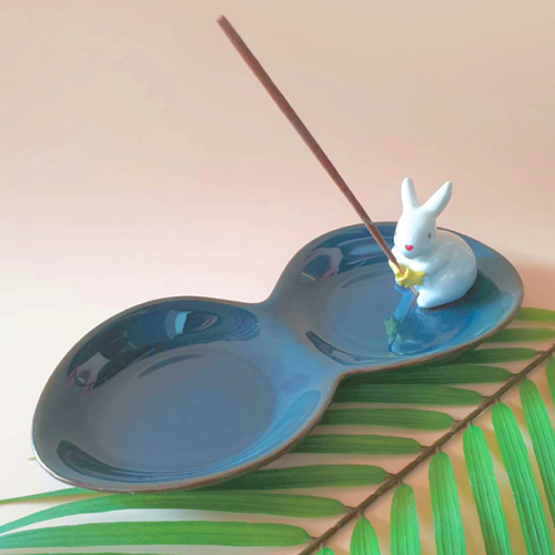 네모네 - 토끼인센스스틱홀더(통통배)/ 집들이선물 인센스스틱 인테리어소품