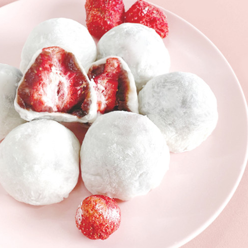 네모네 - 모찌모찌 동결건조 딸기 찹쌀떡 만들기 DIY / 홈베이킹 간식 디저트 홈쿠킹 키트