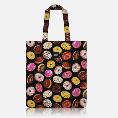 네모네 - nother Frosted Donuts Flat Tote Bag / 나더 도넛 패턴 플랫 토트백(에코백)