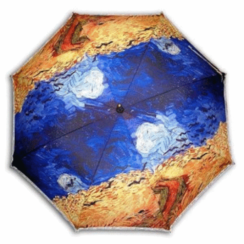 네모네 - 명화 고흐 까마귀나는 밀밭 우산(자동우산,이중자동)