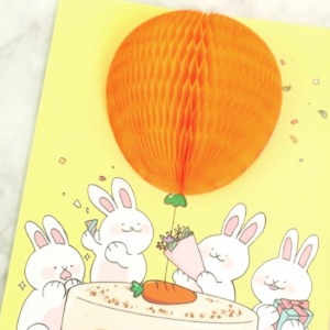 네모네 - 당근케이크 축하 카드 / 어린이날 어린이집 단체주문